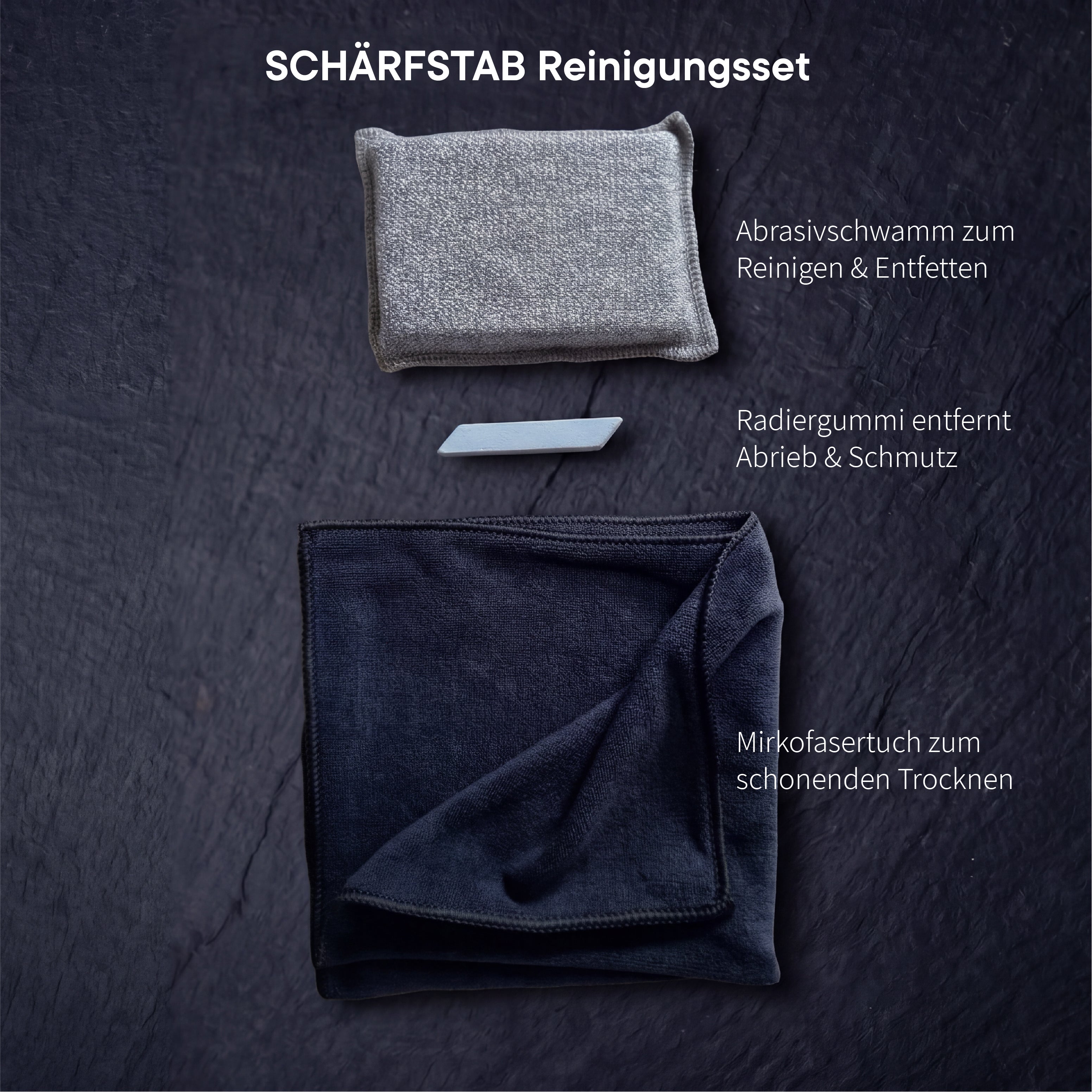 Schärfstab Reinigungsset